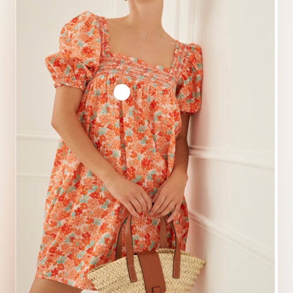 Something Navy Floral Dress. Size XS
